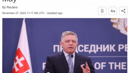 斯洛伐克总理：已接受普京邀请，出席明年5月在莫斯科举行的庆祝战胜法西斯纪念活动