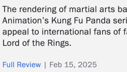 国外影评人：《哪吒2》对武打场面渲染如《功夫熊猫》一样优美