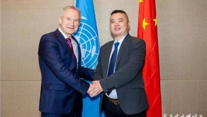 潘学峰与77届联合国大会主席克勒希·乔鲍北京会见，共探发展新篇