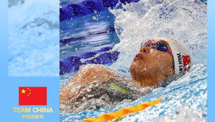 继傅园慧之后时隔八年中国队再夺女仰奖牌，万乐天获世锦赛女子50米仰泳季军
