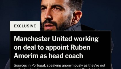 曝曼联已与葡体主帅阿莫林达口头协议 为他付1000万解约金
