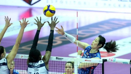 女排意超决赛1-朱婷17分科内3-1 埃格努33分米兰丢先机