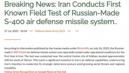 不要红旗-9BE？伊朗成功完成S-400实弹演练，计划在400公里外锁定F-35I？