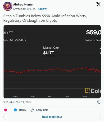 比特币价格预测:美国通胀数据发布——BTC 反弹将获得动力吗?